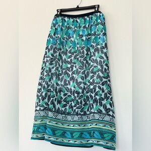 J.Jill blue / green maxi skirt